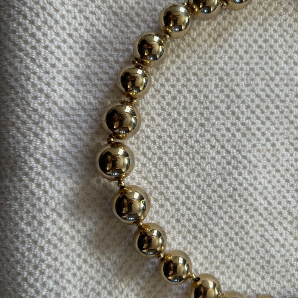 Anne Klein Gold/Black Bead Necklace and Gold Bead Necklace - Picture 3 of 7
